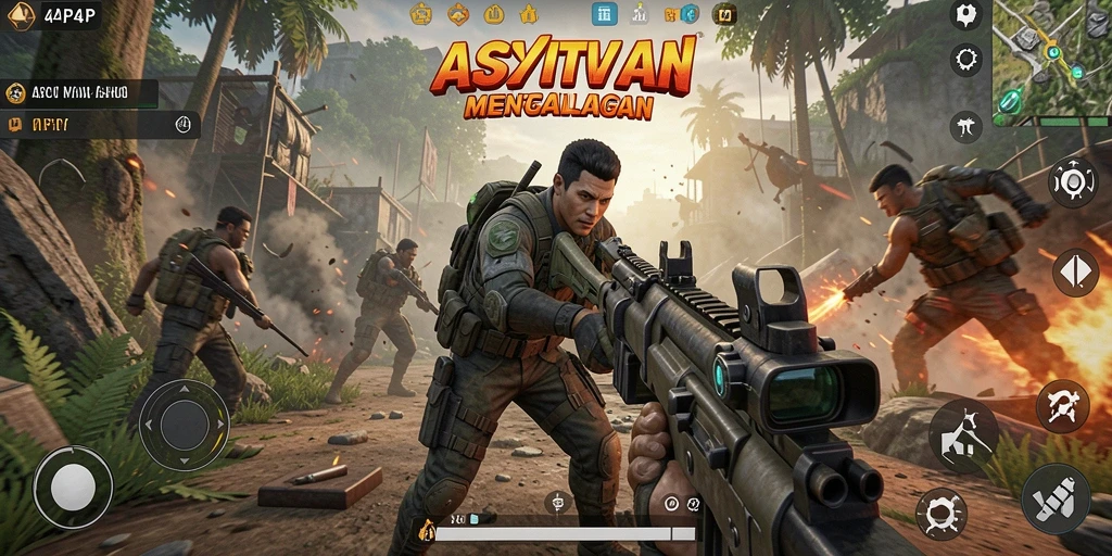 Gameplay seru 4P4P dalam aksi penuh ketegangan.