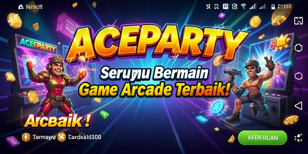 Screenshot menampilkan aksi seru gameplay arcade ACEPARTY.