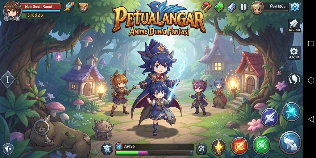 Tampilan gameplay <strong>API36</strong> yang penuh warna dan interaktif.