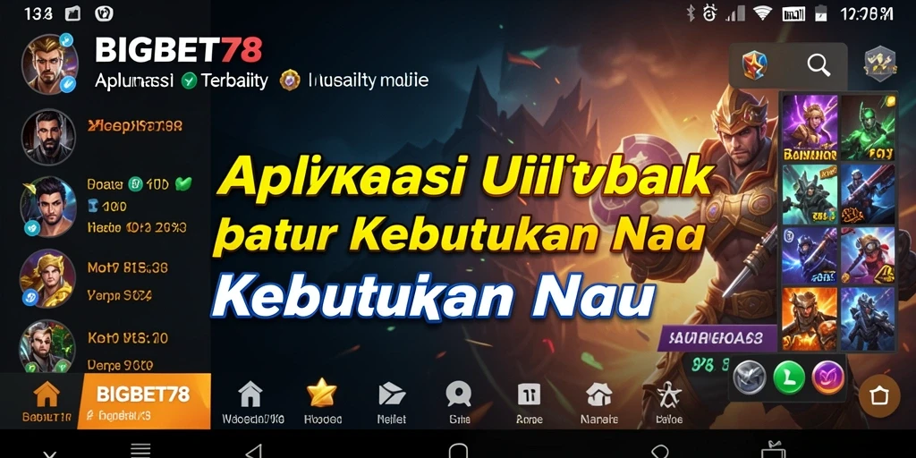 Tampilan antarmuka utama aplikasi BIGBET78 yang ramah pengguna.