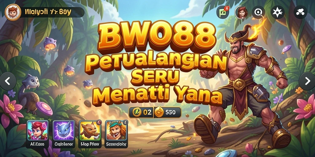 Tampilan gameplay BWO888 yang penuh warna dan seru.