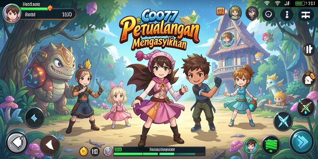 Tampilan aksi seru dari gameplay Anime COO77.