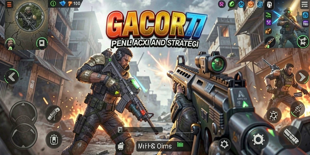 Tampilan dinamis gameplay TPS yang seru di GACOR77.