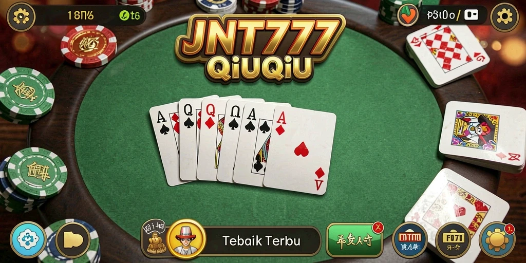 Screenshot gameplay QiuQiu JNT777 yang mendebarkan.