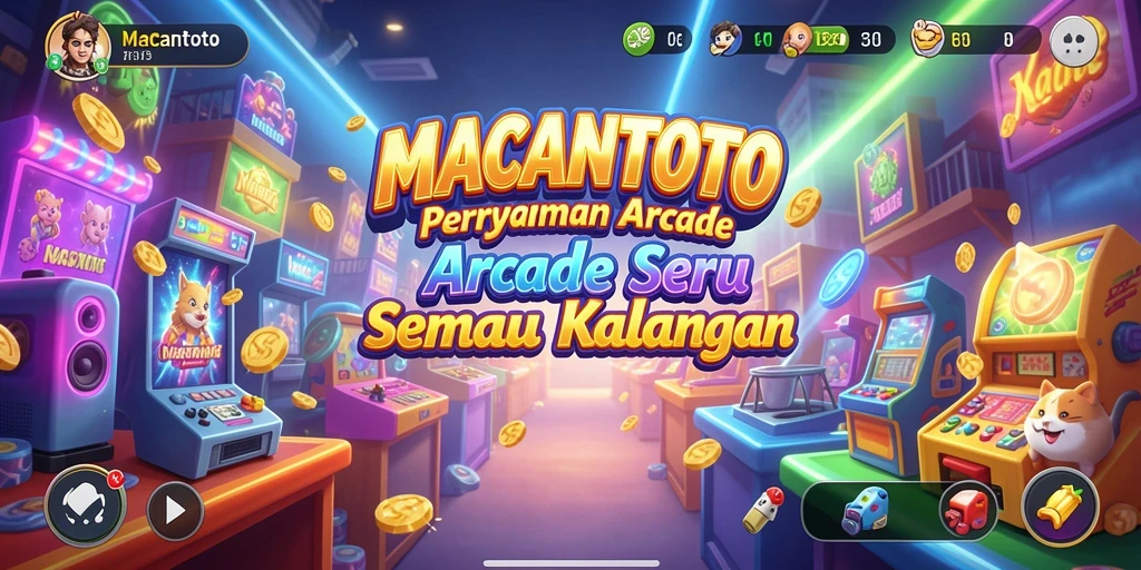 Tangkapan layar dari gameplay seru MACANTOTO di dunia arcade.