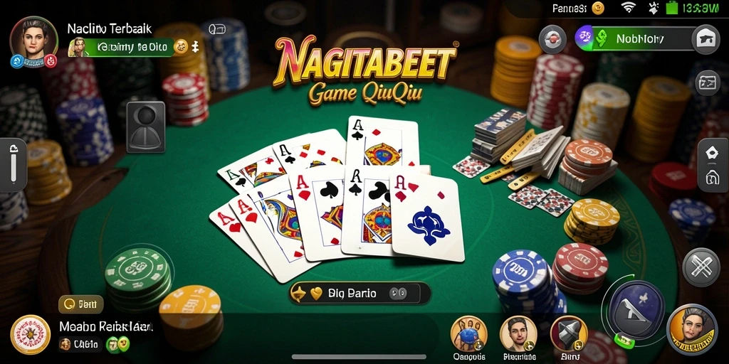 Gameplay seru QiuQiu di NAGITABET yang menantang.