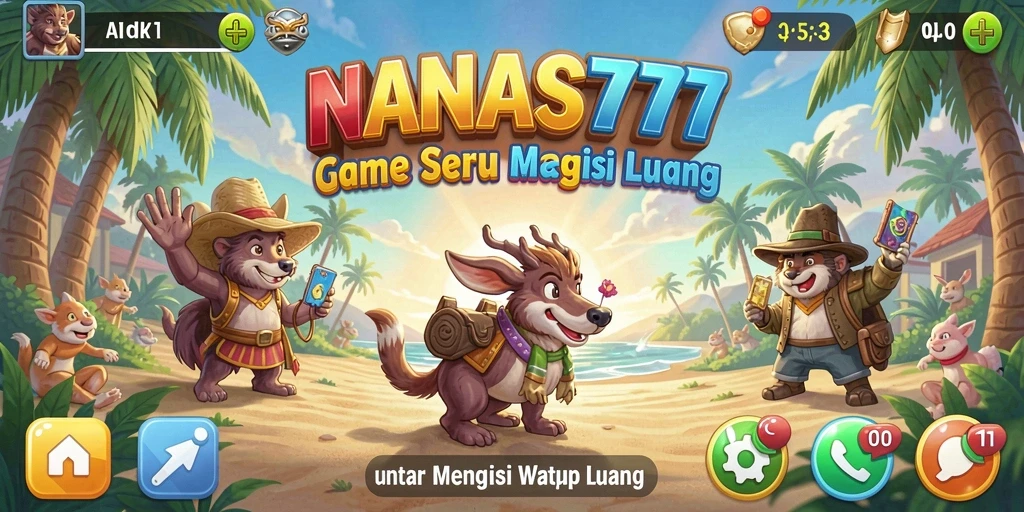 Tampilan gameplay NANAS777 dengan aksi mengumpulkan buah nanas.