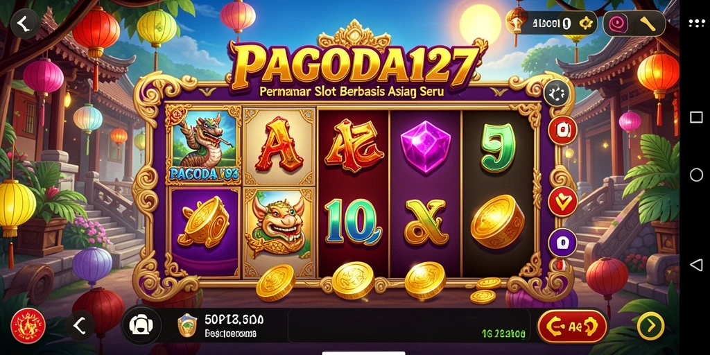 Tampilan gameplay menakjubkan dari permainan Slot PAGODA127