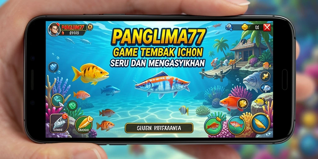 Tampilan menarik dari gameplay Tembak Ikan PANGLIMA77.