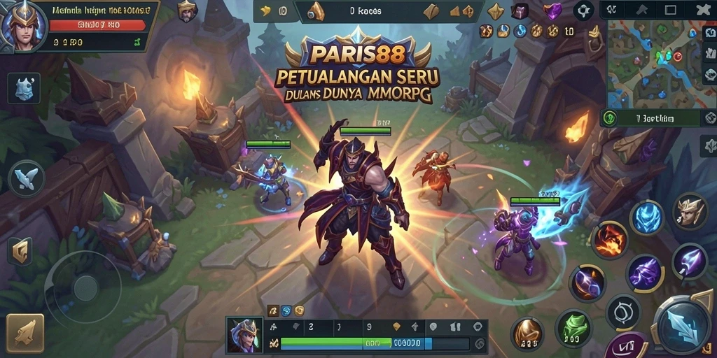 Tampilan seru dari gameplay MMORPG PARIS88 yang menantang.