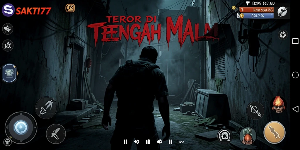 Screenshot gameplay SAKTI77 dengan suasana mencekam.