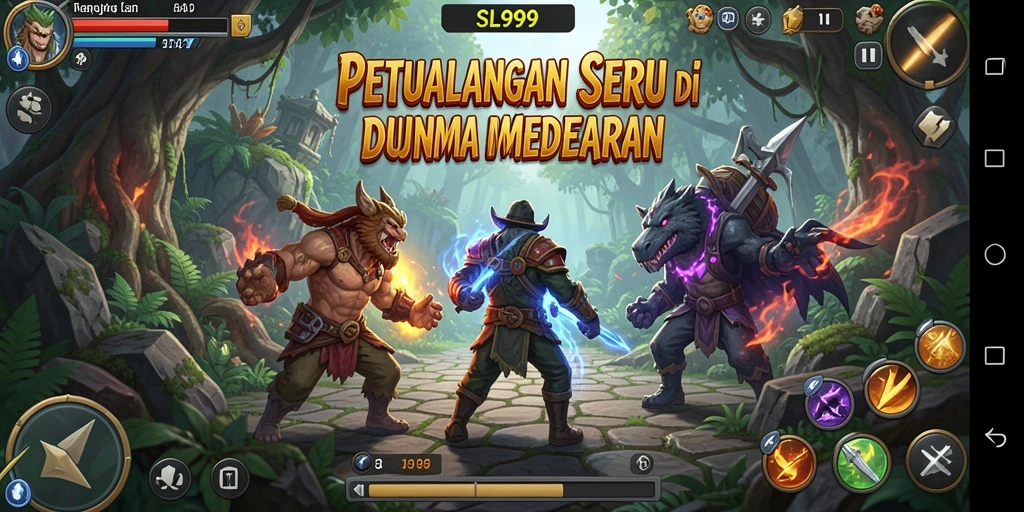 Tampilan utama gameplay SL999 menampilkan petualangan menarik di dunia yang menantang.