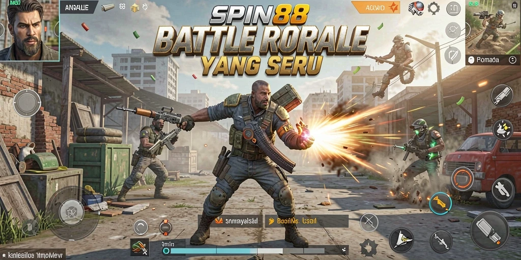 Tampilan menarik dari gameplay SPIN88 dalam mode Battle Royale.
