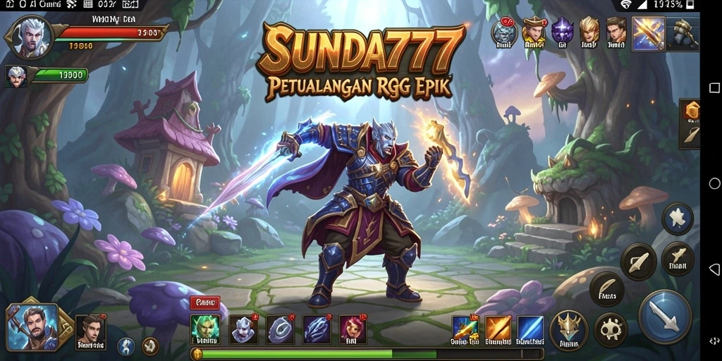 Tangkapan layar utama <strong>SUNDA777</strong> menunjukkan aksi pertarungan yang seru dalam dunia RPG.