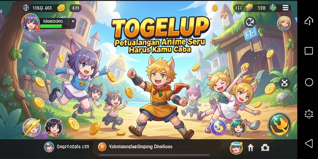 Tampilan gameplay TOGELUP yang mengagumkan dengan karakter Anime.