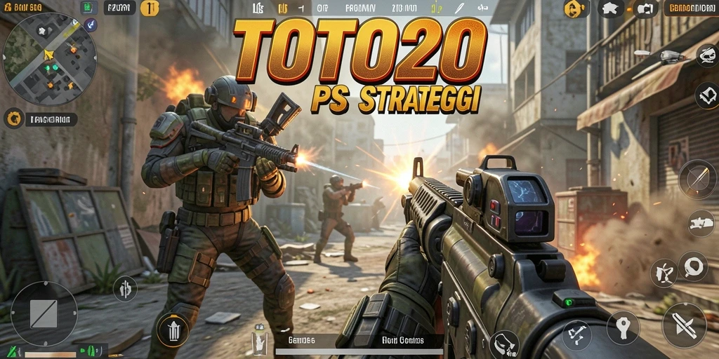 Gameplay TOTO20 menampilkan aksi tembak-menembak yang intens di battlefield.