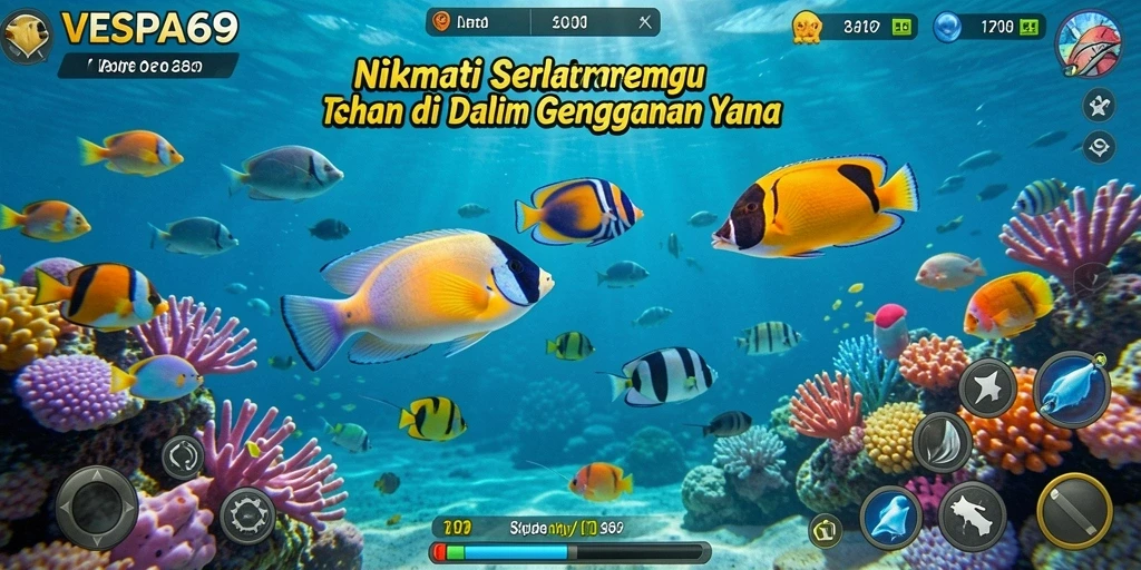 Tampilan layar permainan VESPA69 yang seru dan penuh warna.