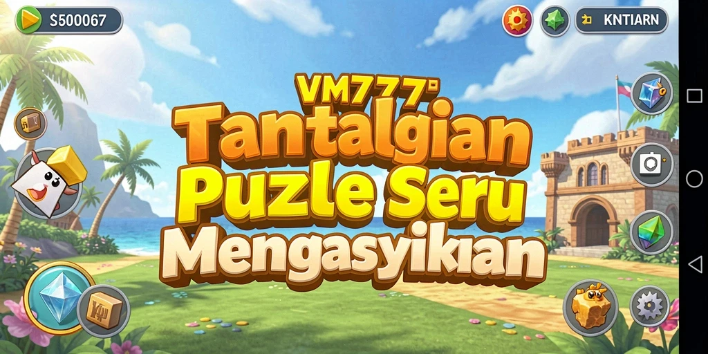 Screenshot utama VM777 menunjukkan gameplay menantang yang seru.