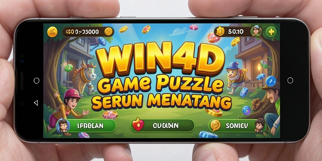 Tampilan gameplay seru dari game Puzzle WIN4D.