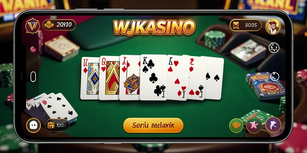 Screenshot gameplay WJKASINO menunjukkan pemain bersaing dalam permainan Domino.